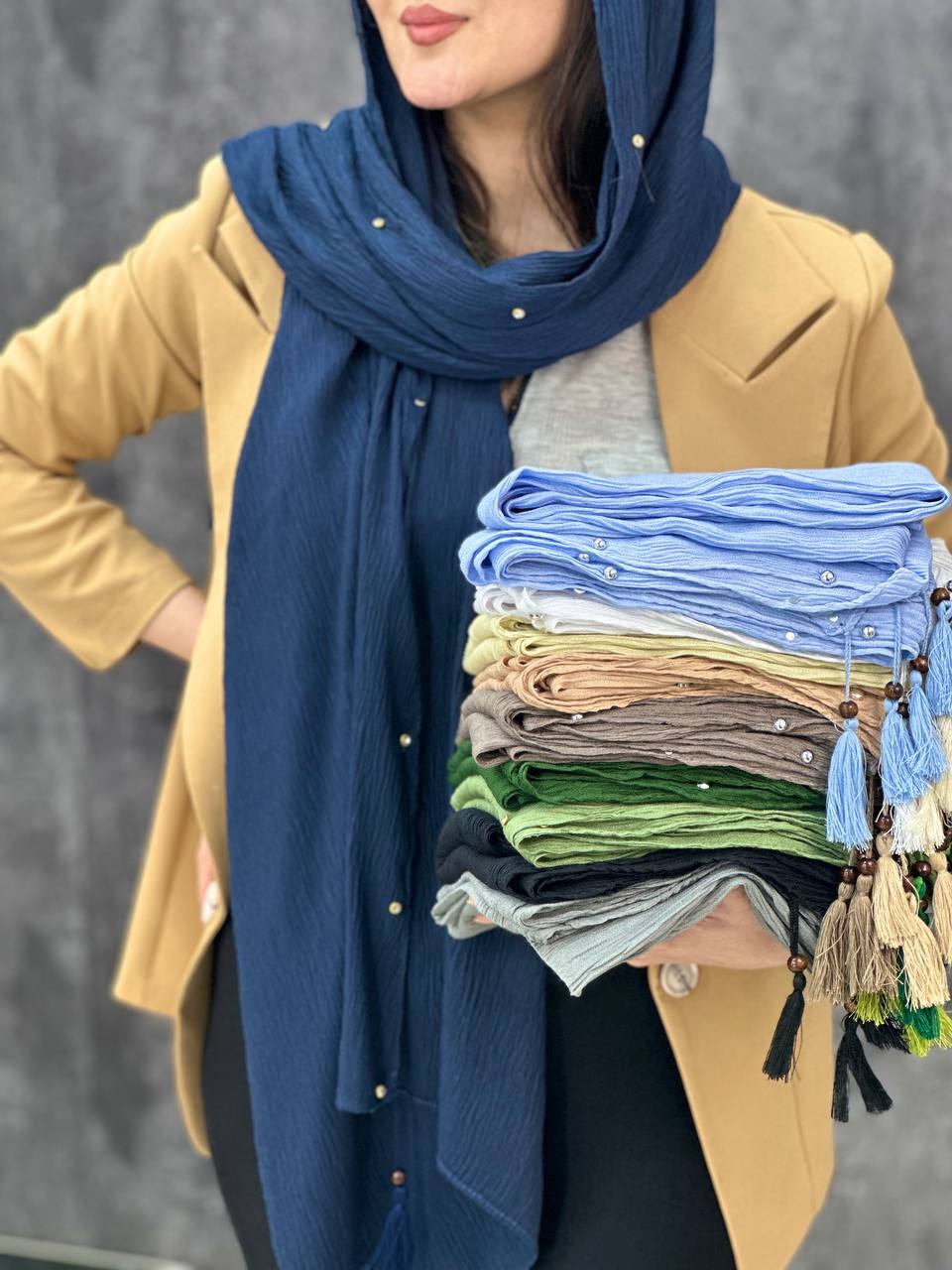 شال پلیسه پانچی