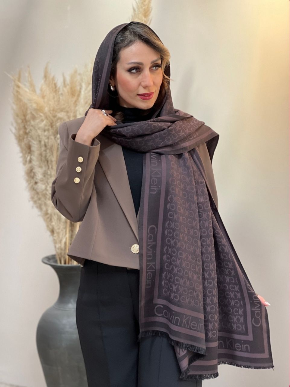 شال کشمیر طرح مارک پاییزه