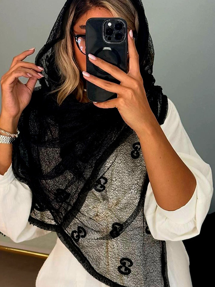 شال مجلسی عنکبوتی طرح مارک