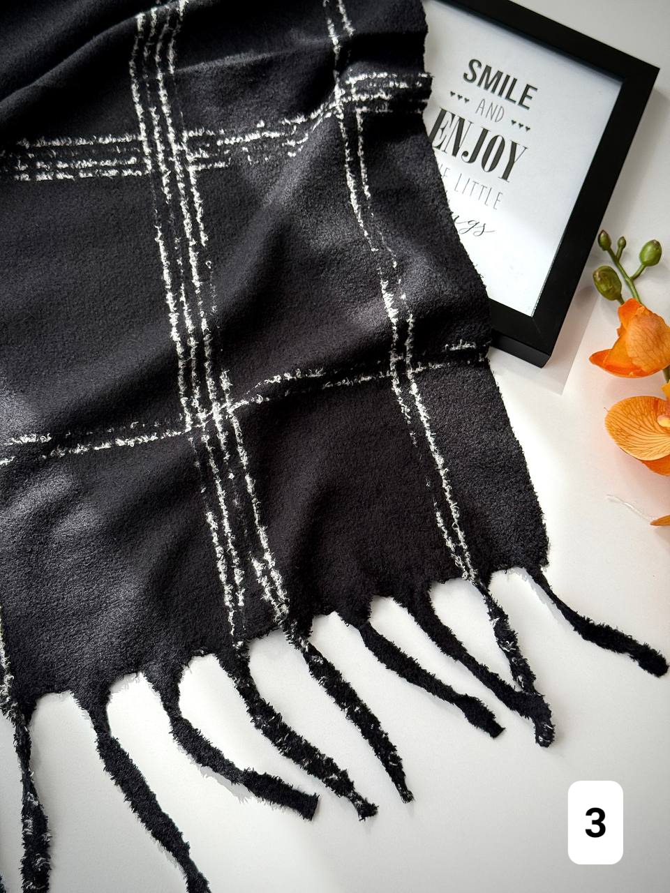 کالکشن شال موهر سفید مشکی وارداتی ترند کد 1221