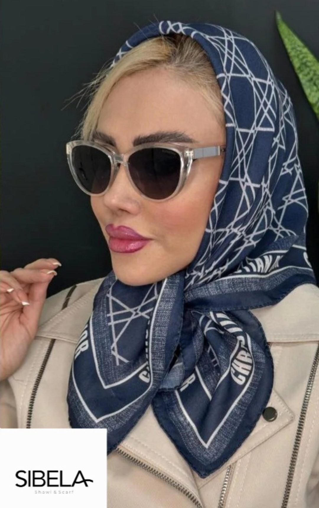 مینی اسکارف قواره ۷۰ کد 1223