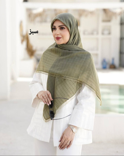 روسری نخی دور دانتل قواره ۱۲۰