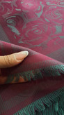 روسری ژاکارد لمه طرح گل رز قواره ۱۴۰