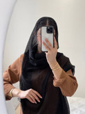 شال کنفی حصیری دور ریش مشکی
