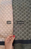 روسری نخی سی اسکارف قواره ۱۲۰ درجه یک طرح گوچی