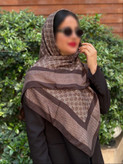 روسری نخی سی اسکارف قواره ۱۲۰ درجه یک طرح گوچی