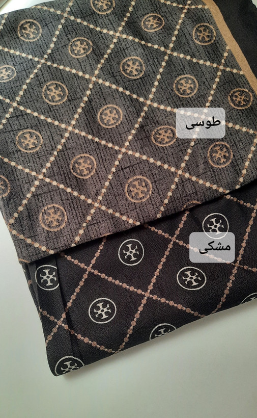 روسری نخی سی اسکارف درجه یک قواره ۱۲۰ طرح برند
