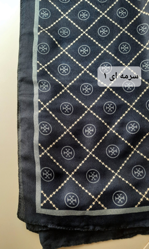 روسری نخی سی اسکارف درجه یک قواره ۱۲۰ طرح برند