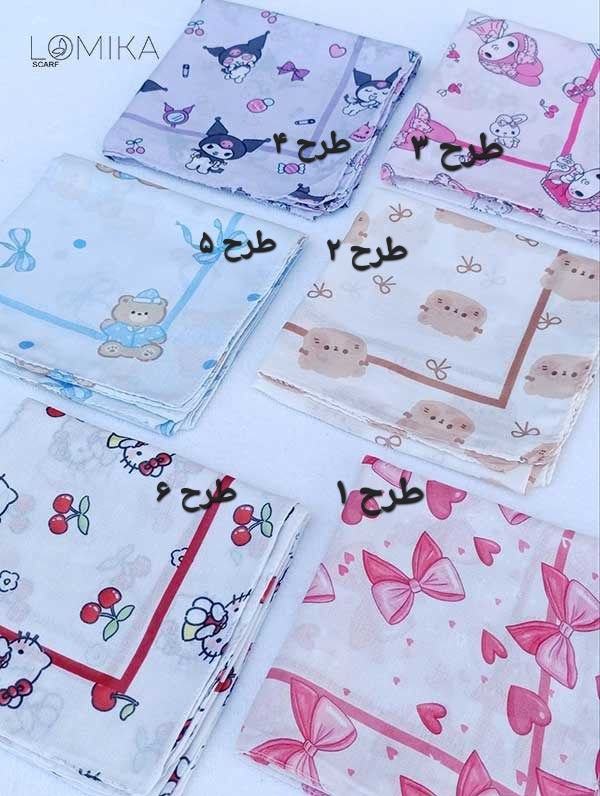 مینی اسکارف نخی دخترانه قواره ۷۵ (روسری دخترانه)