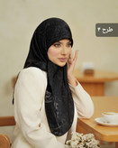 روسری حریر ابریشم دورره ترک قواره ۱۰۰