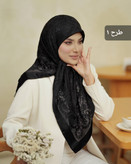 روسری حریر ابریشم دورره ترک قواره ۱۰۰
