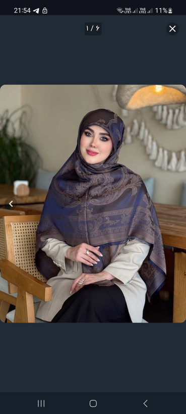 روسری ژاکارد سوپر رویال صادراتی نخ ترک قواره ۱۴۰ طرح اسلیمی